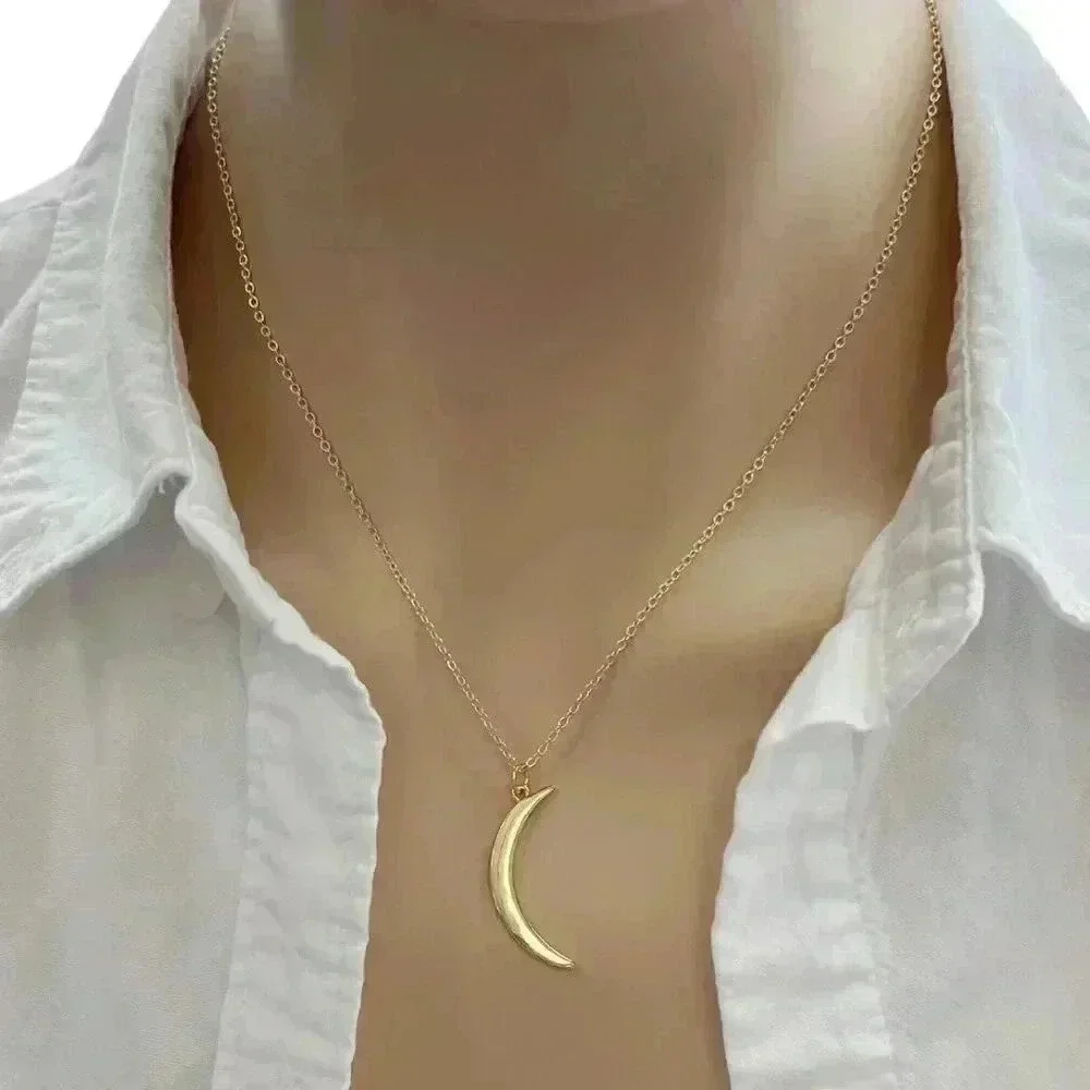 Crescent moon necklace made with love
